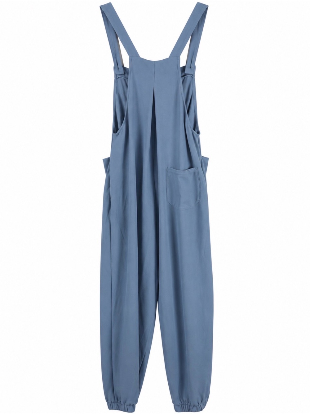 Halara Blue Textured Overall Jumpsuit Size L Large Regular - Picture 3 of 8